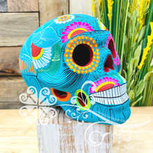 Large Multicolor Hand Painted Sugar Skull  - Calaverita Guerrero