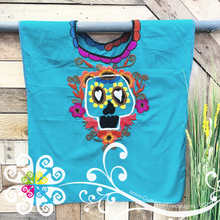 Chiapas Skull Embroidery Top