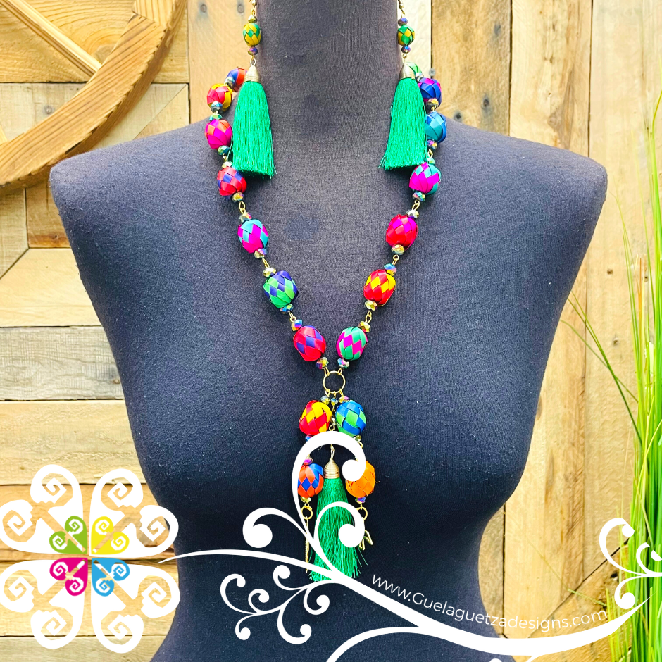 Beautiful Beaded Mexican Huichol Necklace – Rosies Market Y Mas
