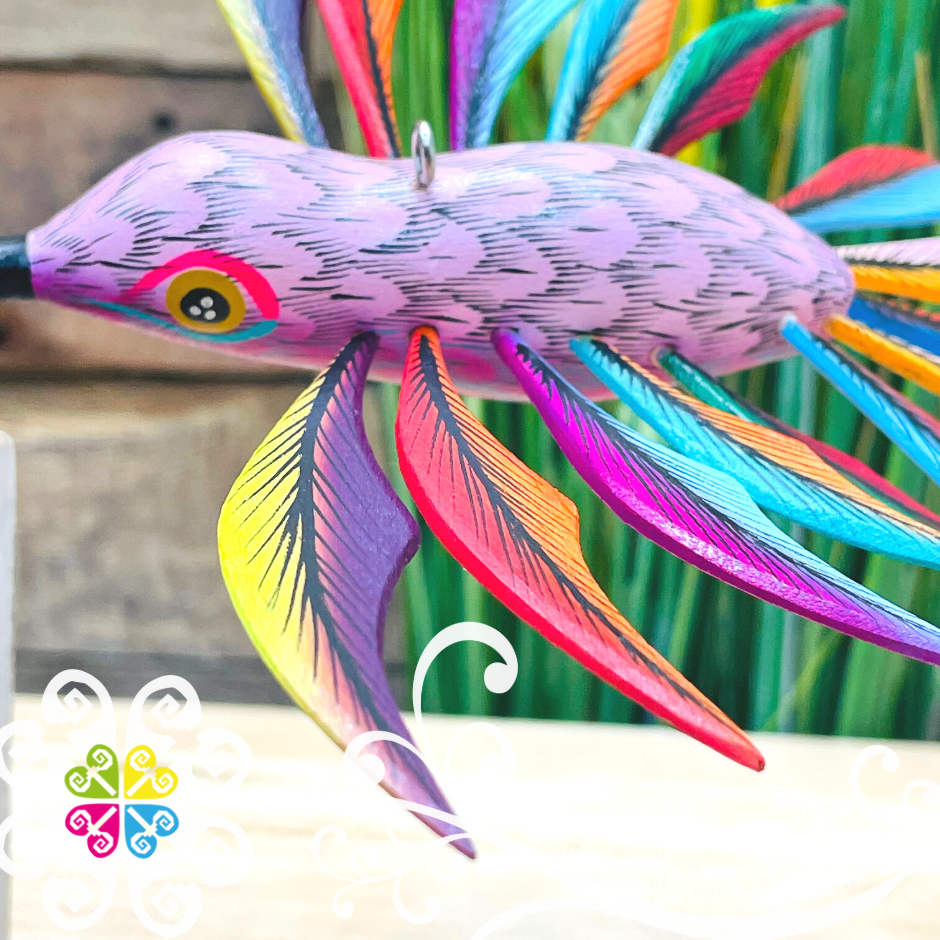 Large Hummingbird Alebrije- Handcarve Wood Decoration Figure