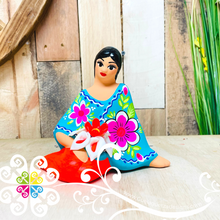 Seated Lucia Michoacana Doll - Ceramic Statue