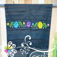 Tehuana Embroider Scarf- Artisan Pedal Loom Shawl