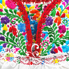 Large Multicolor Blusa San Antonino Fina - Embroider Women Top