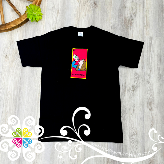 La Borracha Embroider Tee - LoteriaMX Shirt