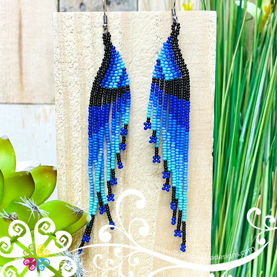 Beaded wing earrings clearance