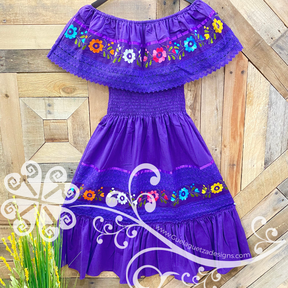 Purple mexican cheap dress