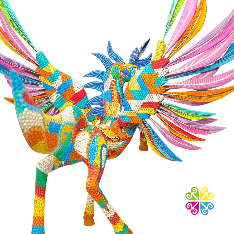 Large Pegasus Alebrije- Handcarve Wood Decoration Figure