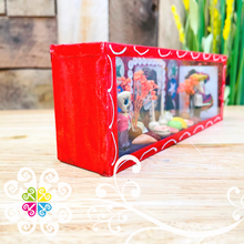 Red Mini Box Long Mexican Decor - Cajita Decorativa Barro Cocido