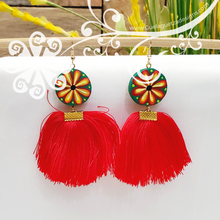 Fine Hand Painted Earrings - Circle