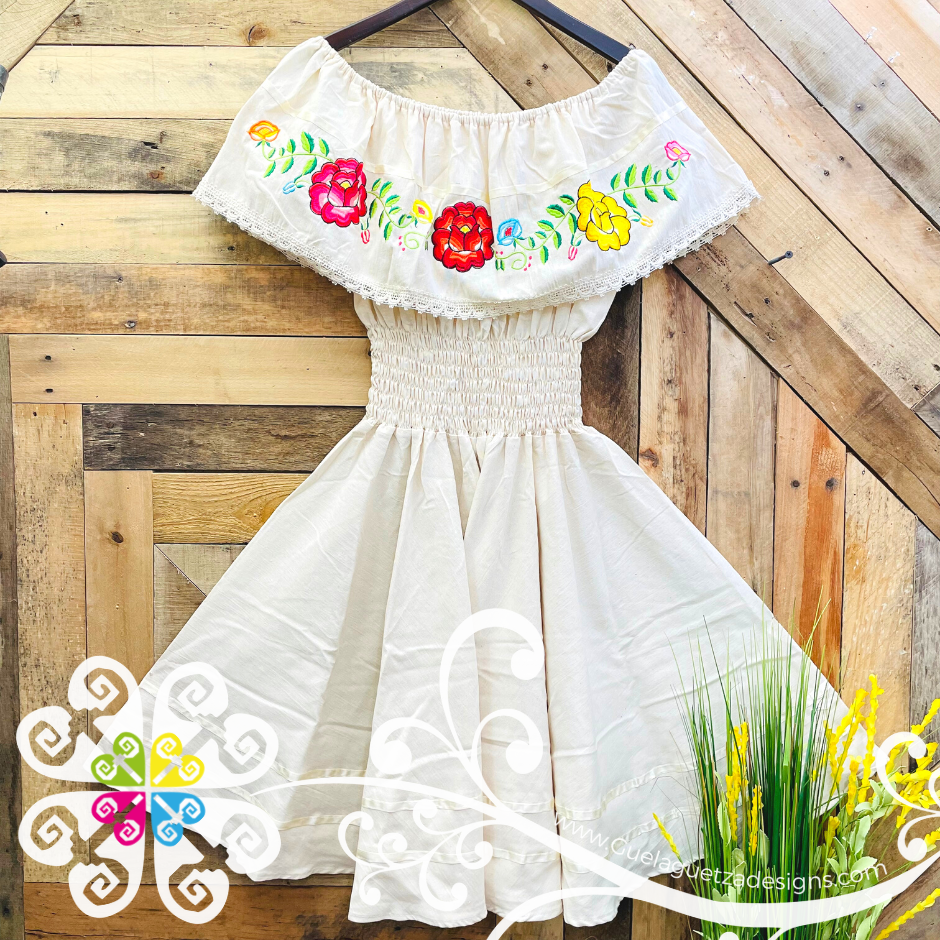 Tehuana Campesino Dress - Women Mexican Dress Guelaguetza Designs Tehuana Campesino Dress - Women Mexican Dress Guelaguetza Designs