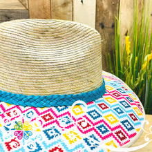 Multicolor Rhombus - Summer Palm Hat