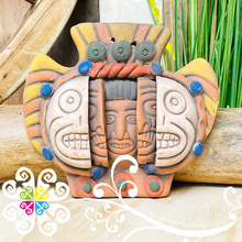 Small Life Cycles Mexican Clay Mask - Artisan Wall Art