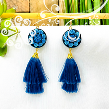 Fine Hand Painted Earrings - Circle