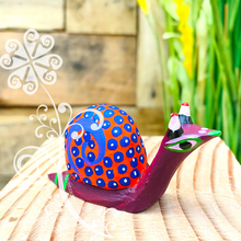 Mini Snail Alebrije Handcarve Wood Decoration Figure