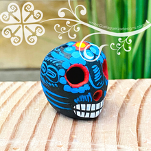 Set of 5 Mini Hand Painted Sugar Skull  - Calaverita Guerrero