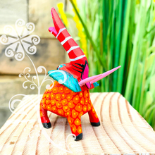 Mini Elephant Alebrije Handcarve Wood Decoration Figure