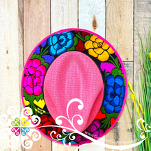 Pink Embroider Summer Hat