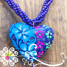 Purple Yoselin Heart Necklace - Artisan Necklace