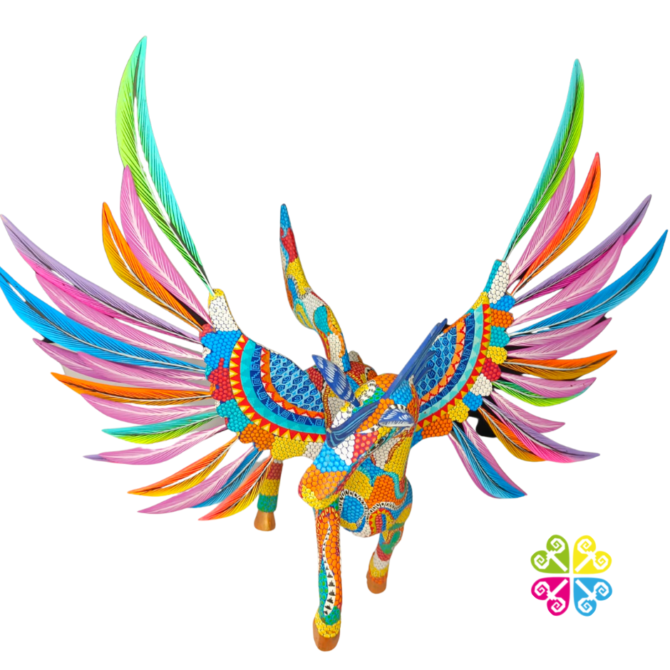 Large Pegasus Alebrije- Handcarve Wood Decoration Figure