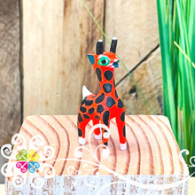 Mini Giraffe Alebrije Handcarve Wood Decoration Figure