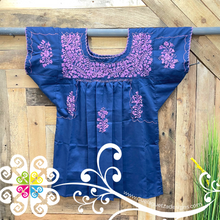 Large Blusa San Antonino Sencilla- Short Sleeve - Embroider Women Top