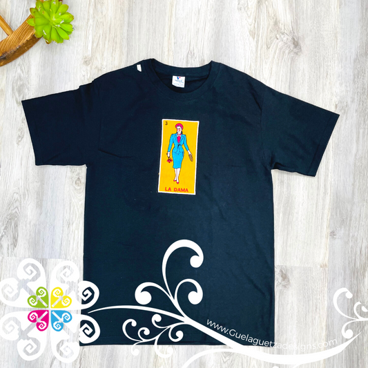 La Dama Embroider Tee - LoteriaMX Shirt
