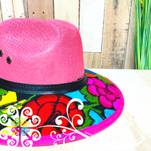 Pink Embroider Summer Hat