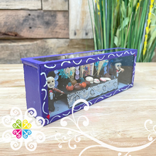 Purple Mini Box Long Mexican Decor - Cajita Decorativa Barro Cocido