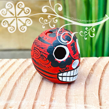 Set of 5 Extra Mini Hand Painted Sugar Skull  - Calaverita Guerrero