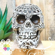 Medium Mayan - Artisan Day of the Dead Resin Skull