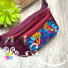 Maroon Embroider Fanny Pack - 3 pockets