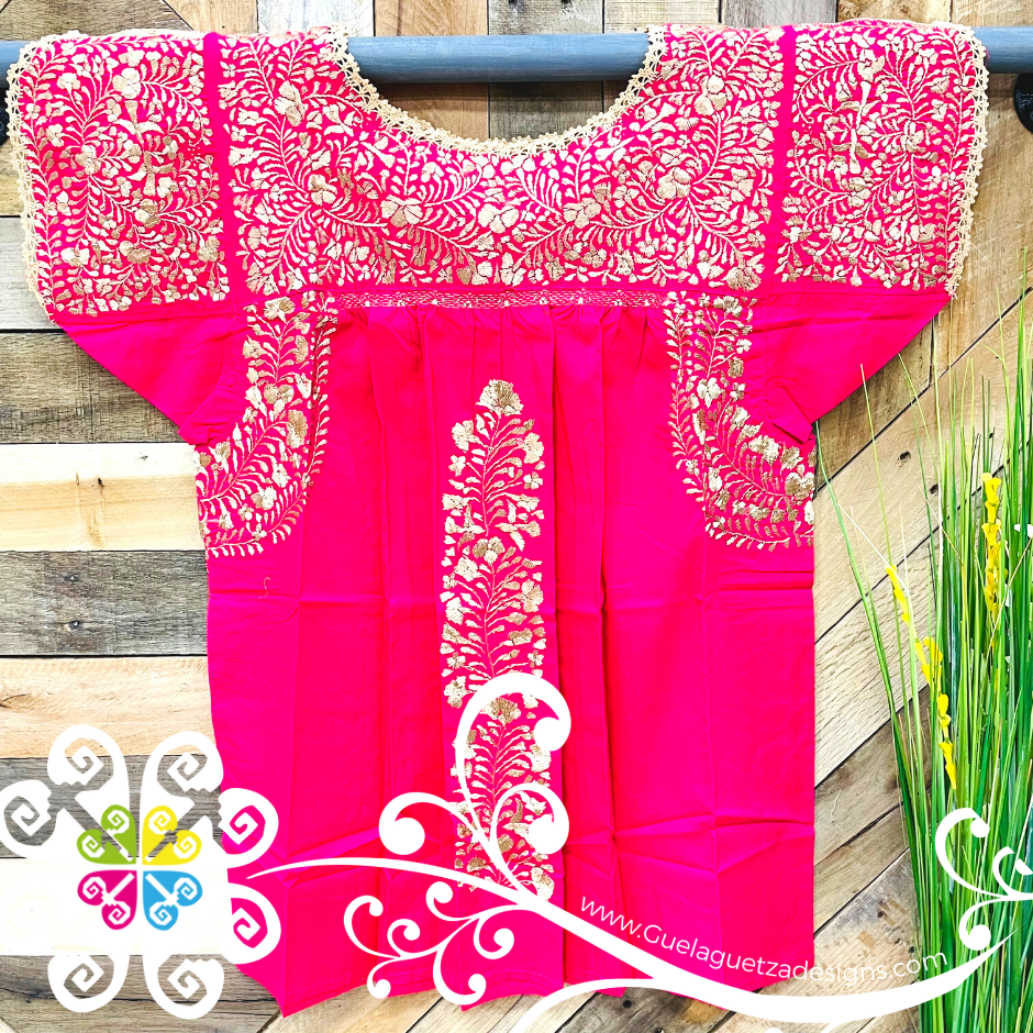 Large Solid Colors Blusa San Antonino Fina - Embroider Women Top