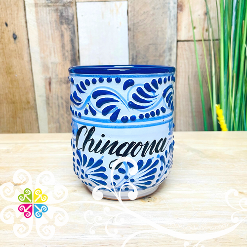 Chingona - Blue Talavera Mug