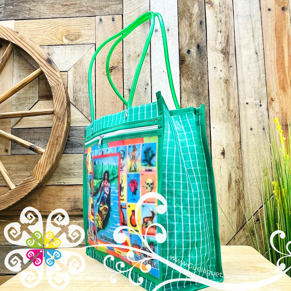 Green Squares Medium LoteriaMX - Shopping Morral