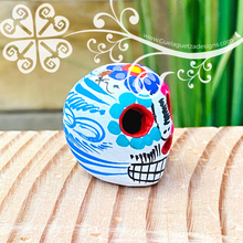Mini Hand Painted Multicolor Sugar Skull  - Calaverita Guerrero