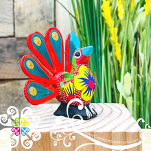 Small Peacock Alebrije- Handcarve Wood Decoration Figure