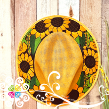 Tawny Sunflowers Embroider Summer Hat