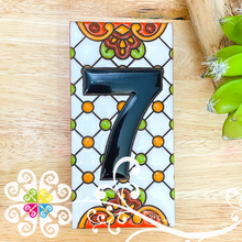 Dots Mexican House Numbers - Tiles Numbers