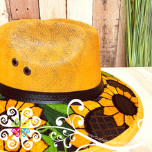 Tawny Sunflowers Embroider Summer Hat