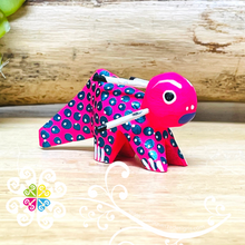 Mini Horned Lizard Alebrije Handcarve Wood Decoration Figure