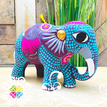 Large Clay Elephant - Hand Painted Figure