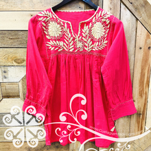 Natural Embroider Rococo Top - Long Sleeve