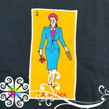 La Dama Embroider Tee - Loteria Shirt