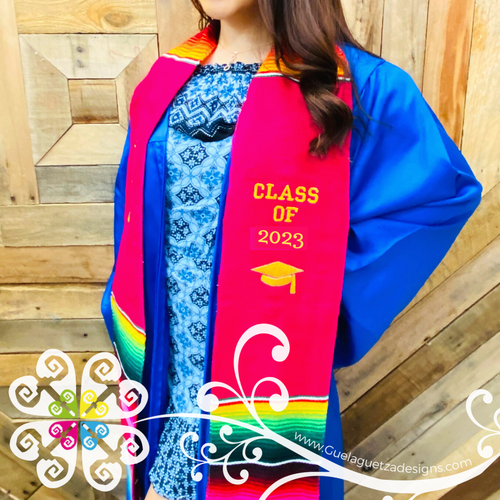Sarape Graduation Stole with Embroider - Class of 2023