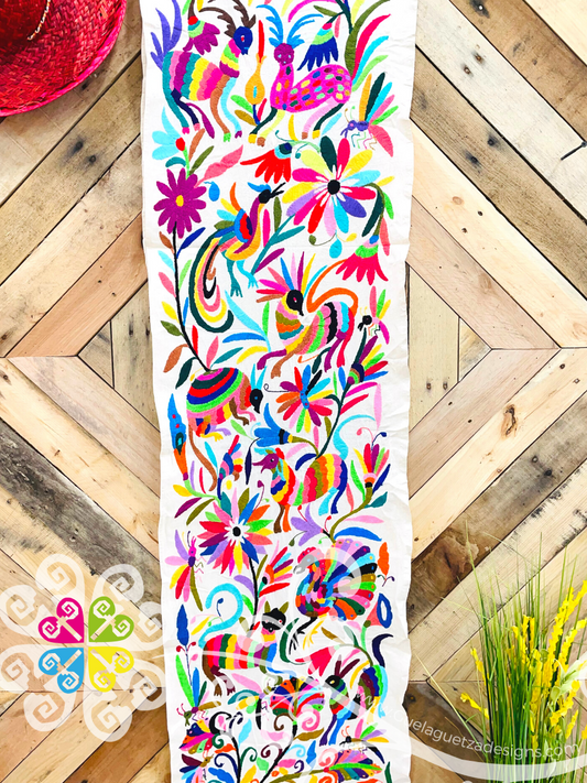 Extra Large Multicolor Table Runner - Camino de Tenango