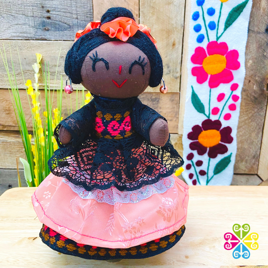 Pink Costenita Mexican Otomi Doll - Fina