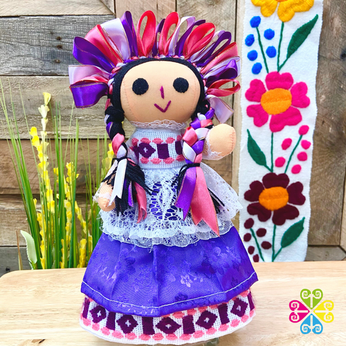 Purple Maria Mexican Otomi Doll - Fina