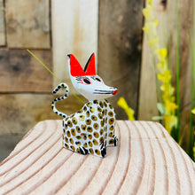 Mini Cat Alebrije Handcarve Wood Decoration Figure