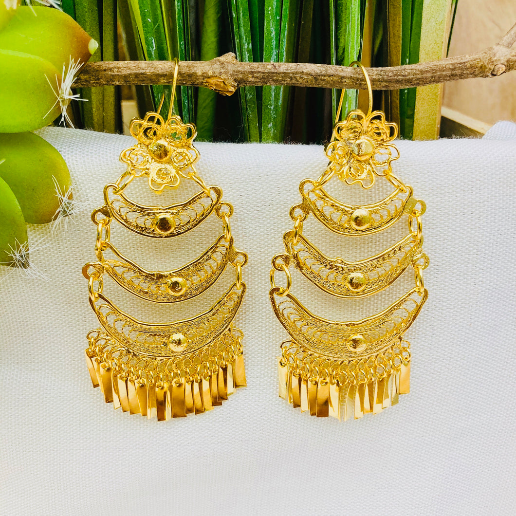 Gold Look Earrings & Tikka Set in Punjabi Traditional jewellery – Timeless  desires collection