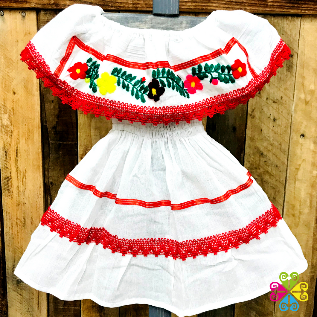 White sales campesino dress